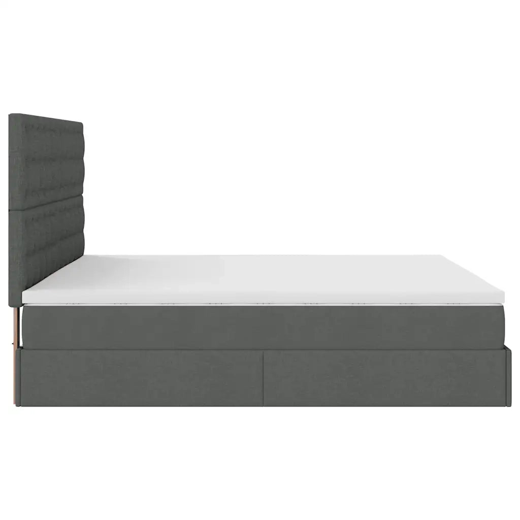 Struttura Letto Pouf con Materasso 160x200 cm in Tessuto 3313335