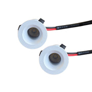2 Pezzi Mini Faretto Led Da Incasso Rotondo, Carcassa Bianca 3000K, 1W 80LM 220V, Ø22*40mm, Foro 17mm, Angolo 15° IP20
