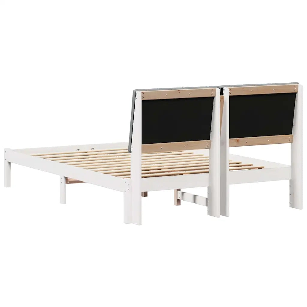 Struttura del letto-Giroletto-Rete del Letto Bianco 135 x 190 cm Pino massello 855126