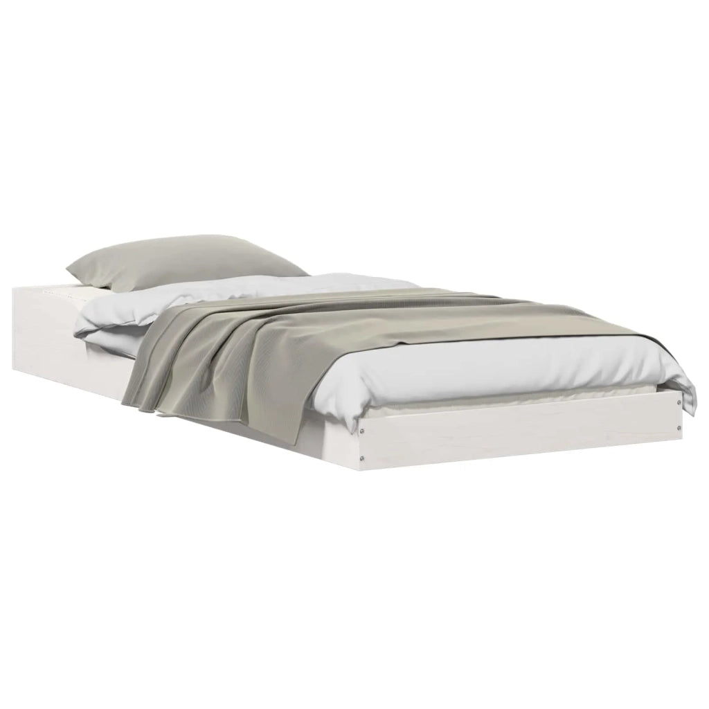 Struttura del letto-Giroletto-Rete del Letto Bianco 100 x 210 cm Pino massello 582558