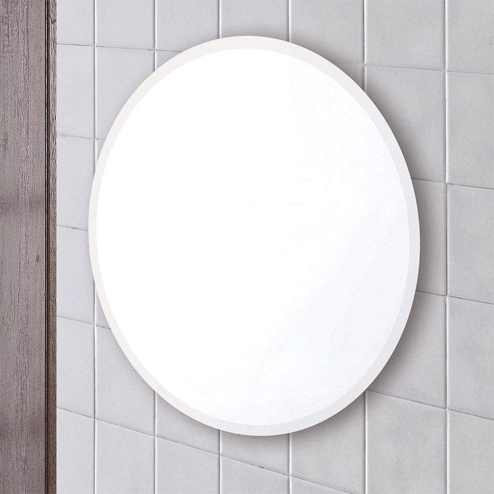 Specchio rotondo 70 cm reversibile biselattura di 2,5 cm