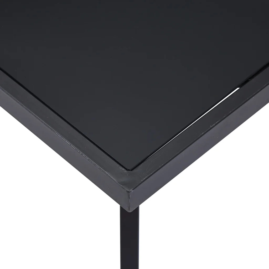 Tavolo da Pranzo Nero 180x90x75 cm in Vetro Temperato 281875