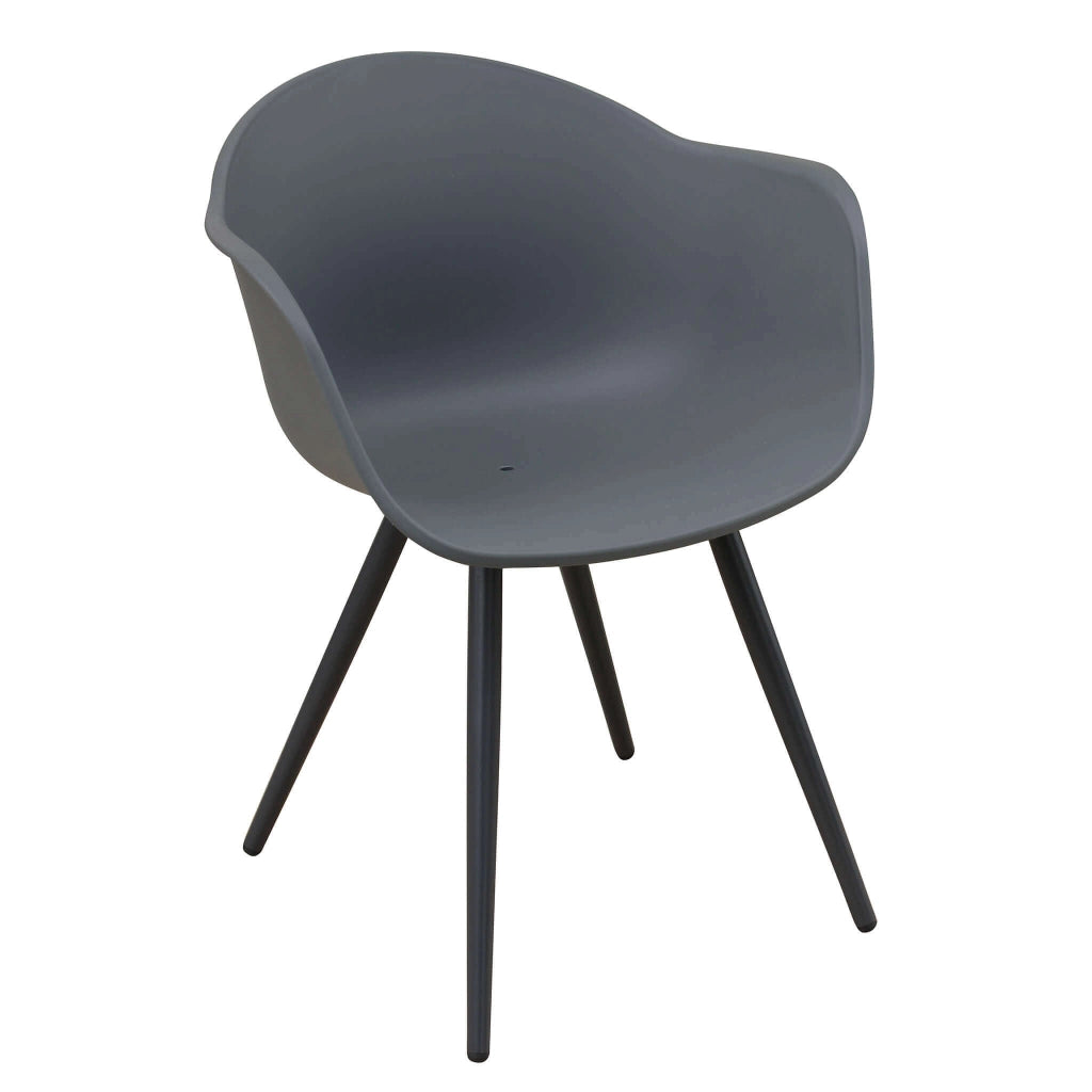 Poltrona da Giardino in Plastica Alluminio cm 56x61x74 - DYNA