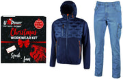 U-Power CHRISTMAS WORKWEAR KIT SPOCK DEEP BLU + JAM DENIM  Mis. XXL