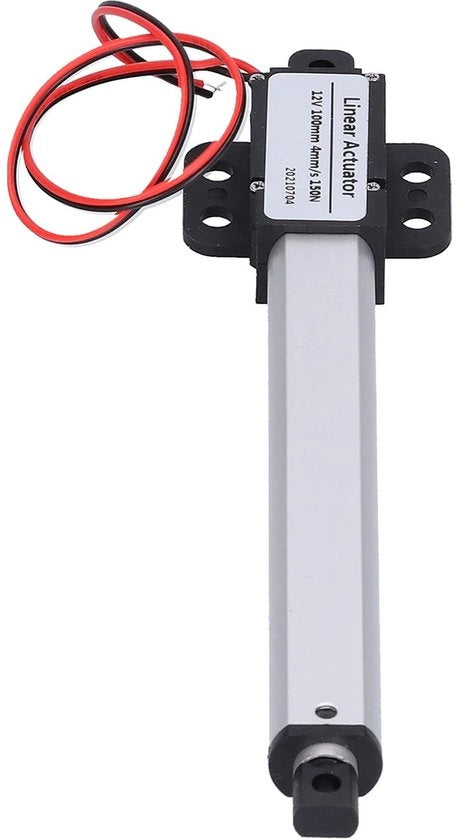 Attuatore lineare da 100mm - Silenzioso - Protezione contro cortocircuito - Mini elettrico - 150N di forza - Ideale per l'automazione - Formato compatto