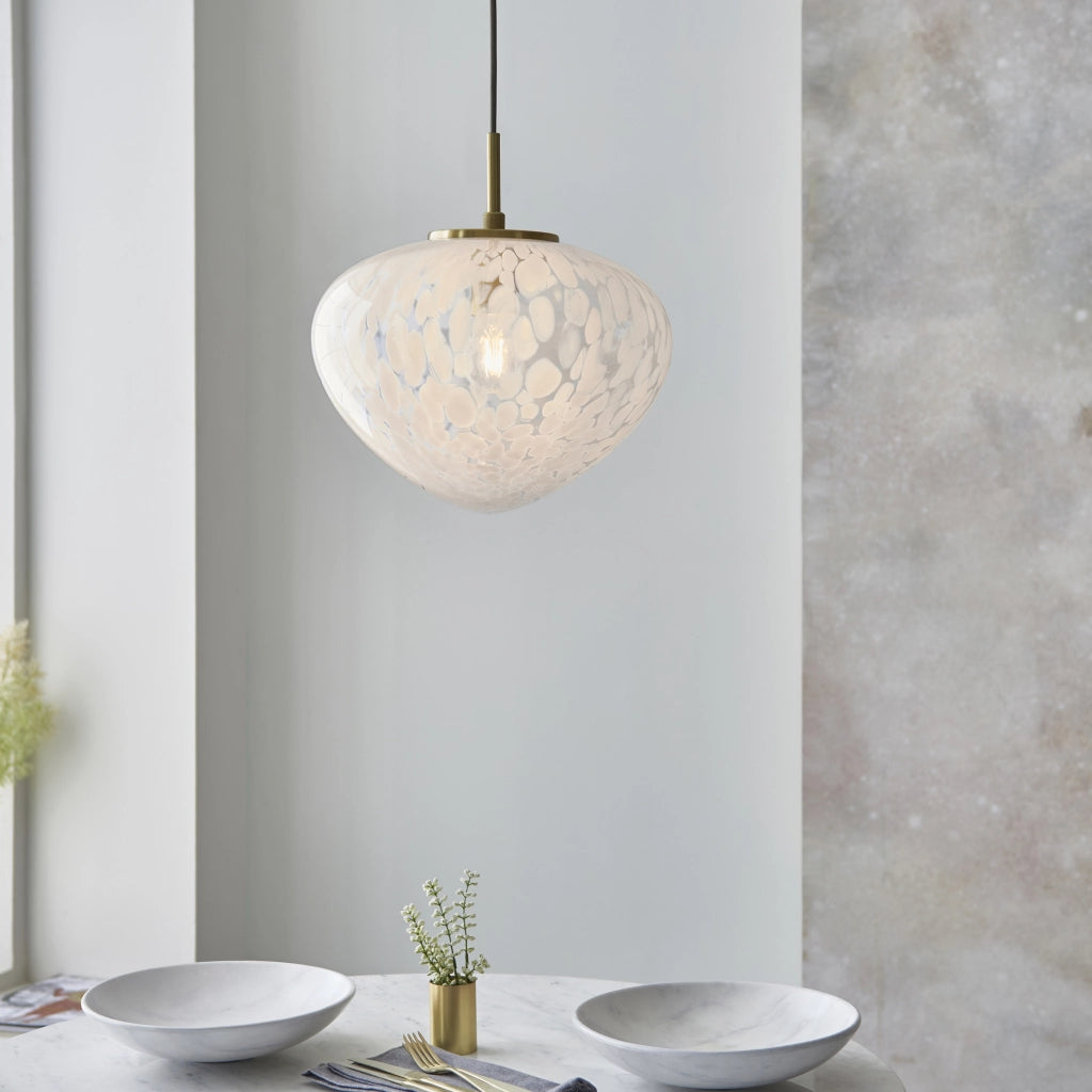 Lampada sospensione Art Déco ottone MALI E27 Endon