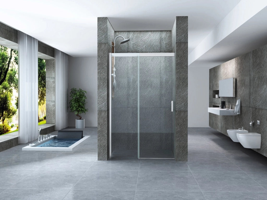 Porta doccia scorrevole soft close cristallo 8mm Trasparente Venezia 140 cm