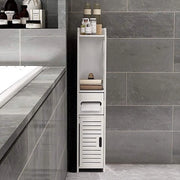 Cassa da bagno 80x155x155 cm bianca cassa in legno - cassa da bagno per toilette cassa con pannelli in tessuto di pelle per ripostiglio.