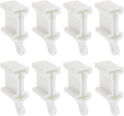Accessori per corda di tenda 8 pezzi - Materiale POM duraturo - Installazione facile - Robusto e resistente ai danni - Economico - Bianco - Accessori per corda di tenda
