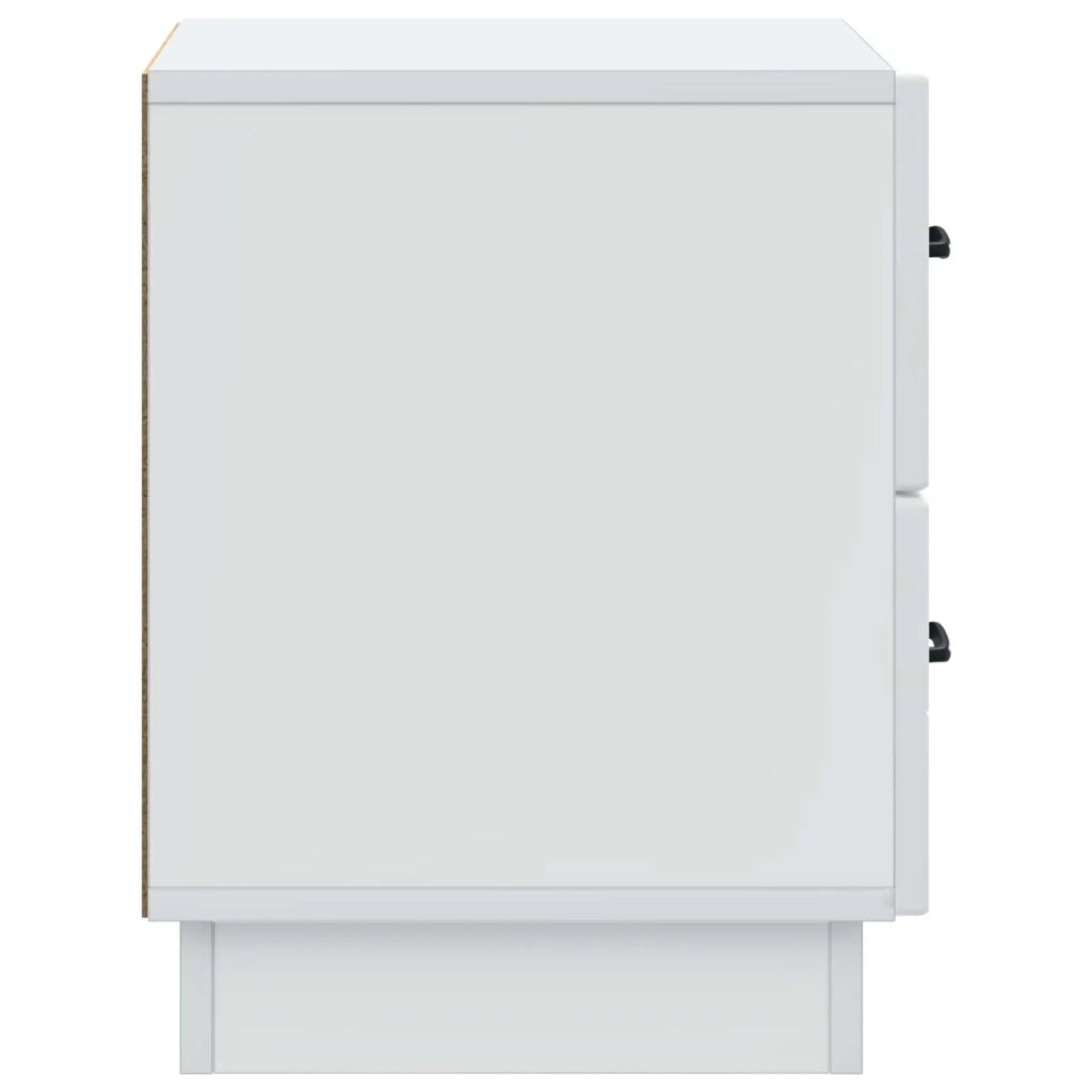 Set di 2 Comodini | Armadio da Notte | Mobiletto da notte con cassetto Bianco 43 x 34,5 x 44,5 cm