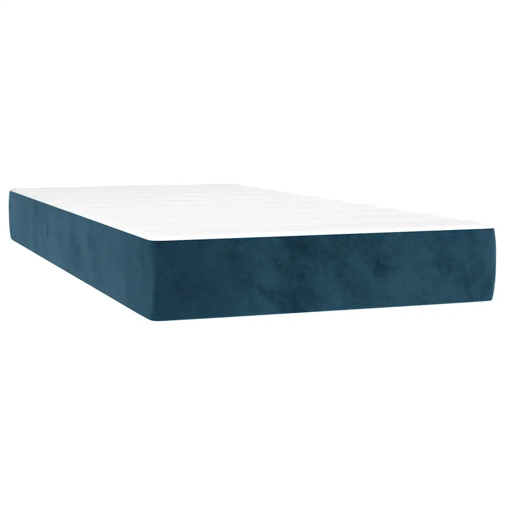 Letto a Molle con Materasso e LED-Struttura Letto con Materasso Blu Scuro 80x200cm in Velluto 611164