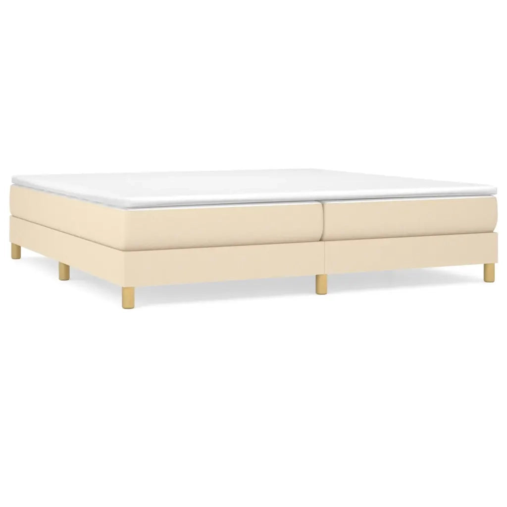 Letto matrimoniale | Letto per adulti | Struttura Letto a Rete a Molle Crema 200x200 cm in Tessuto