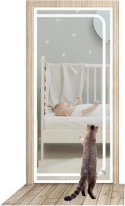 Porta per animali - Porta gassata Interna Esterna - Progettata per gatti - 80 x 200 cm - Bianco