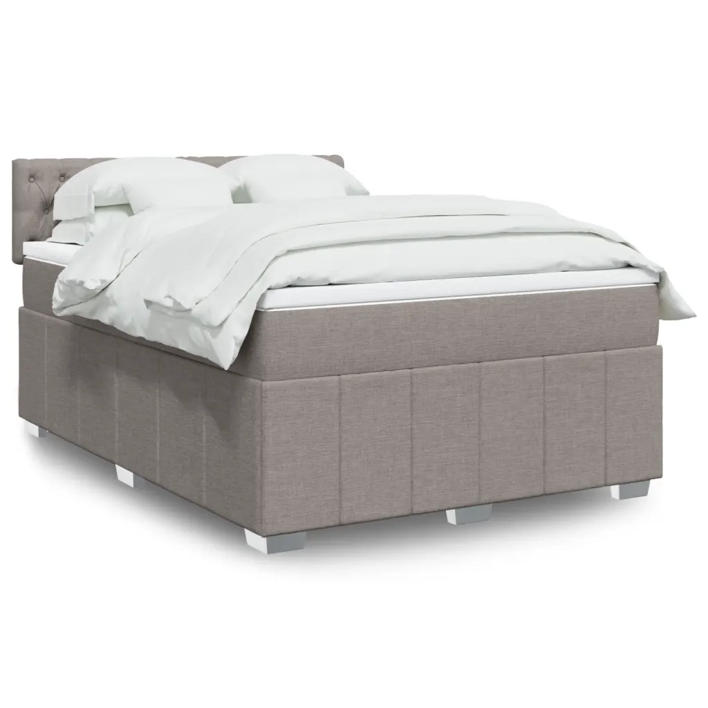 Giroletto a Molle con Materasso Tortora 160x200 cm in Tessuto 3289430