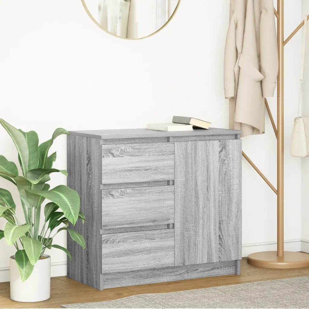 Credenza | Madia | Buffet da pranzo | Armadio da pranzo con Cassetto Grigio Sonoma 71x35x65 cm in Truciolato