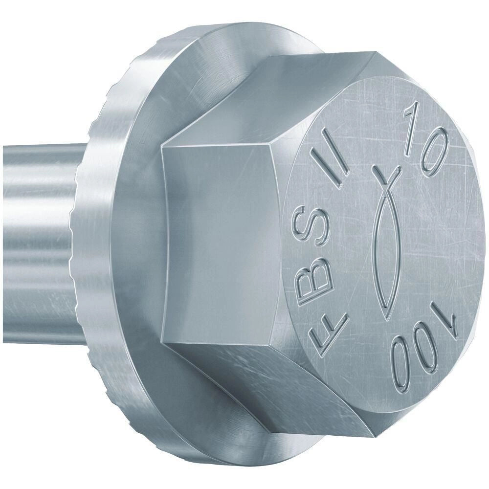 Fischer 536861 FBS II Vite per calcestruzzo con testa esagonale e rosetta integrata 90 mm Zincatura galvanica colore Acciaio inox