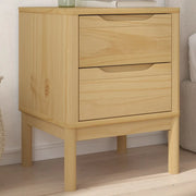 Comodino FLORO Marrone Cera 45x39x57 cm Legno di Pino 374002