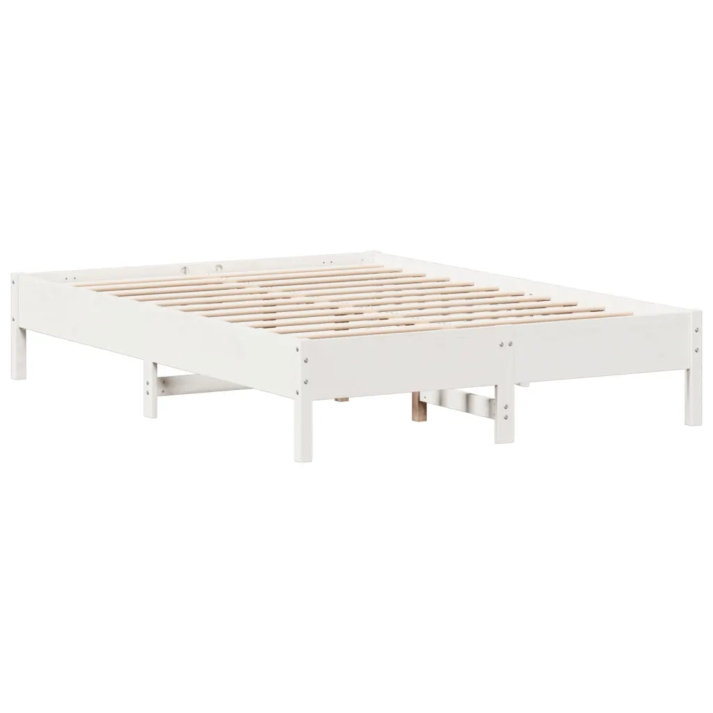 Giroletto senza Materasso Bianco 120x200 cm Legno Massello Pino 3328236