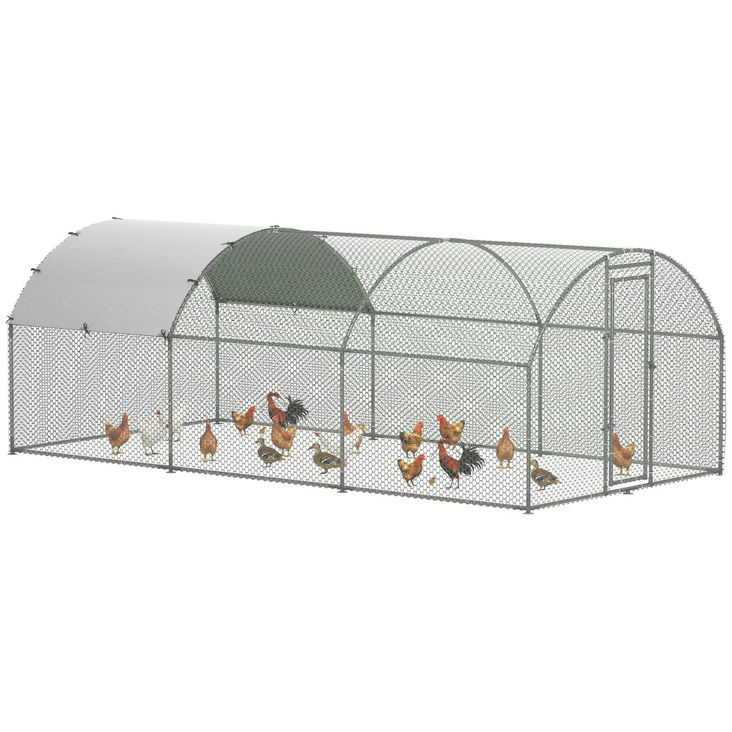 Pollaietto per Esterno ¨C zephmum ¨C Argento 2,8x5,7x1,97 m