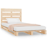 Letto singolo | Letto per adulti | Giroletto senza Materasso 90x200 cm in Legno Massello di Pino