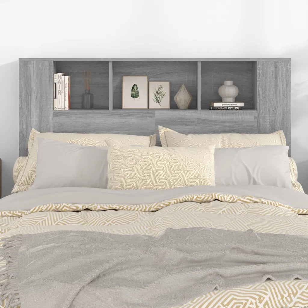 Testiera | Testata con Scomparti Grigio Sonoma 140x18,5x104,5 cm