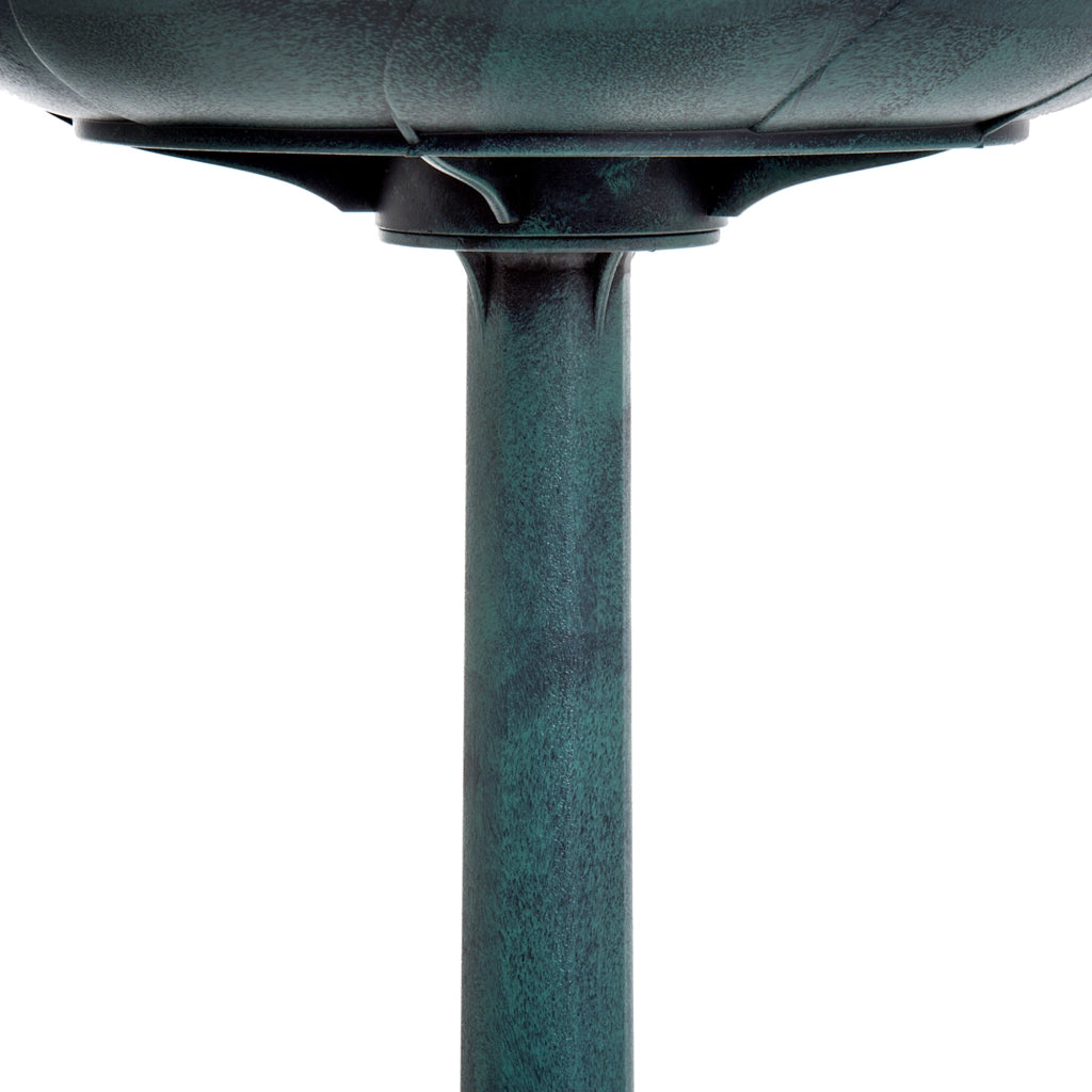 Abbeveratoio per Uccelli da Giardino ¨C Xylo ¨C Metallo Verde Effetto Ruggine ?50cm H69,5cm
