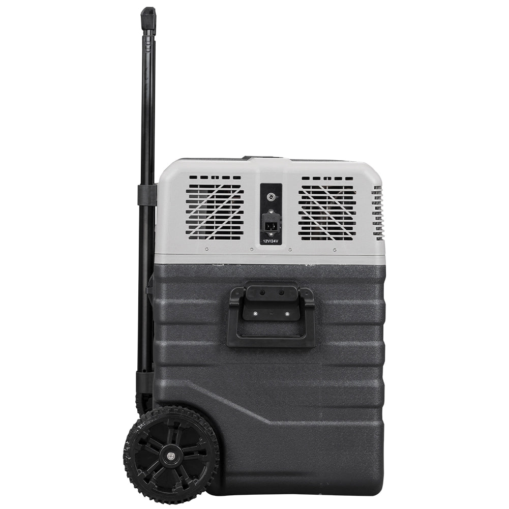 Frigorifero per Auto Barca Camper 52L con Compressore AC/DC 12V e 220V Portatile con Maniglia Grigio