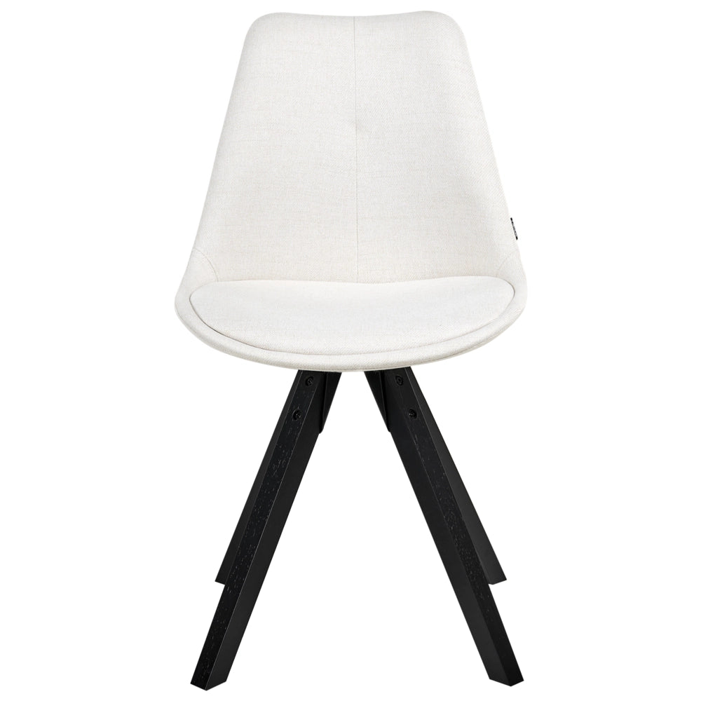 Set di 2 sedie da pranzo beige chiaro girevoli senza braccioli design scandinavo