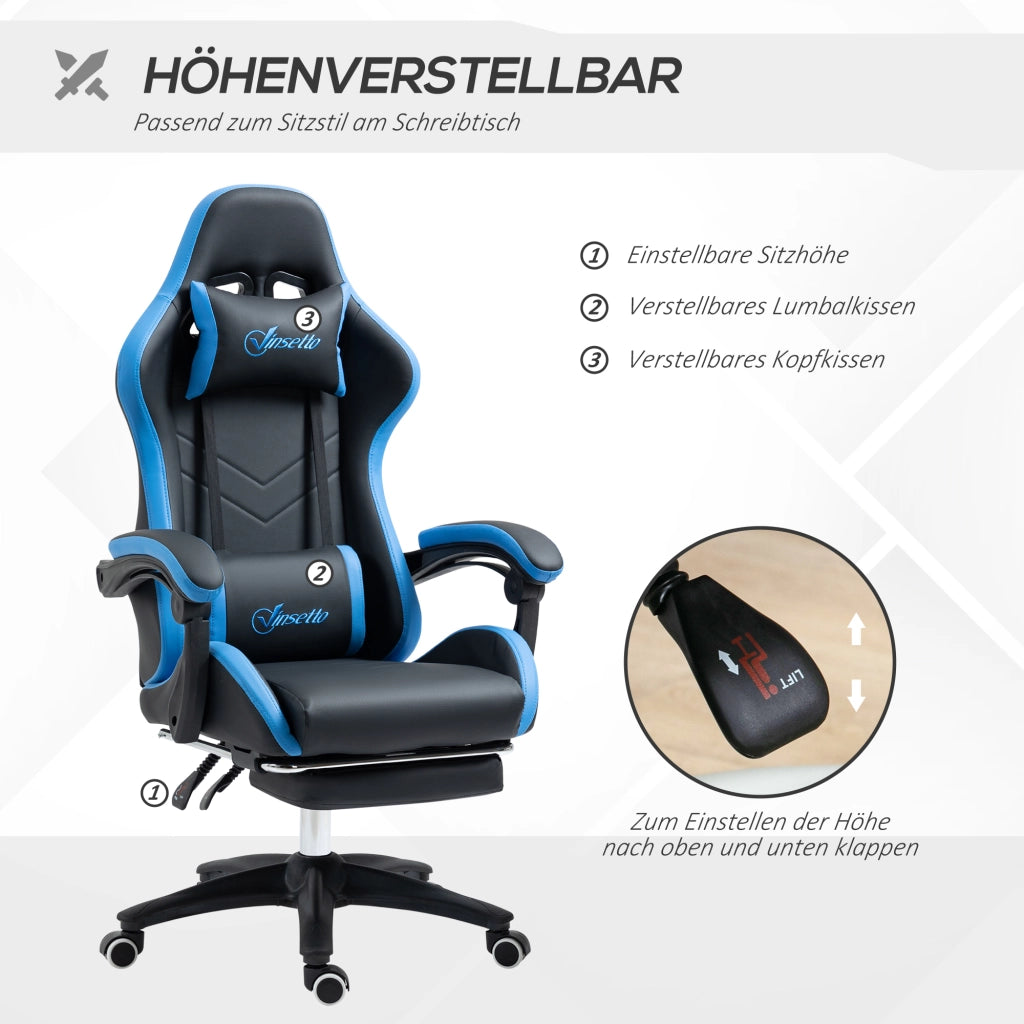 Sedia da Gaming ¨C Minimal ¨C Blu e Nero