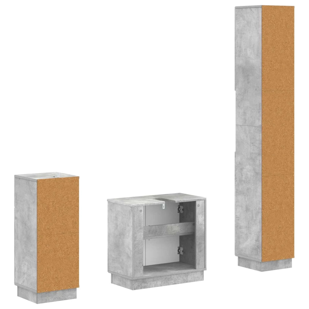 Set di armadietti da bagno in 3 pezzi HOORN 3417876