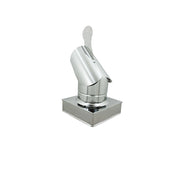 Fumaiolo gallo 55x55cm in acciaio inox base quadra