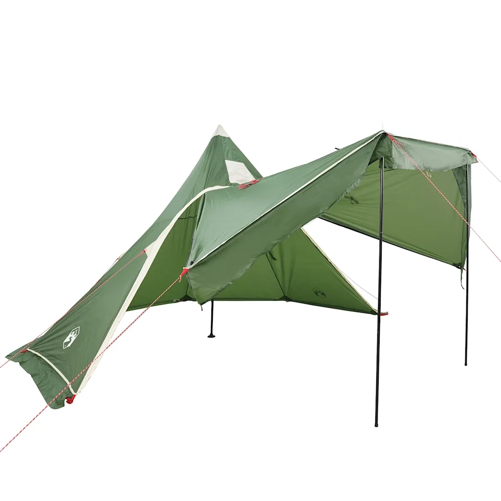 Tenda da Campeggio Tipi per 5 Persone-Tenda per Famiglie Verde Impermeabile