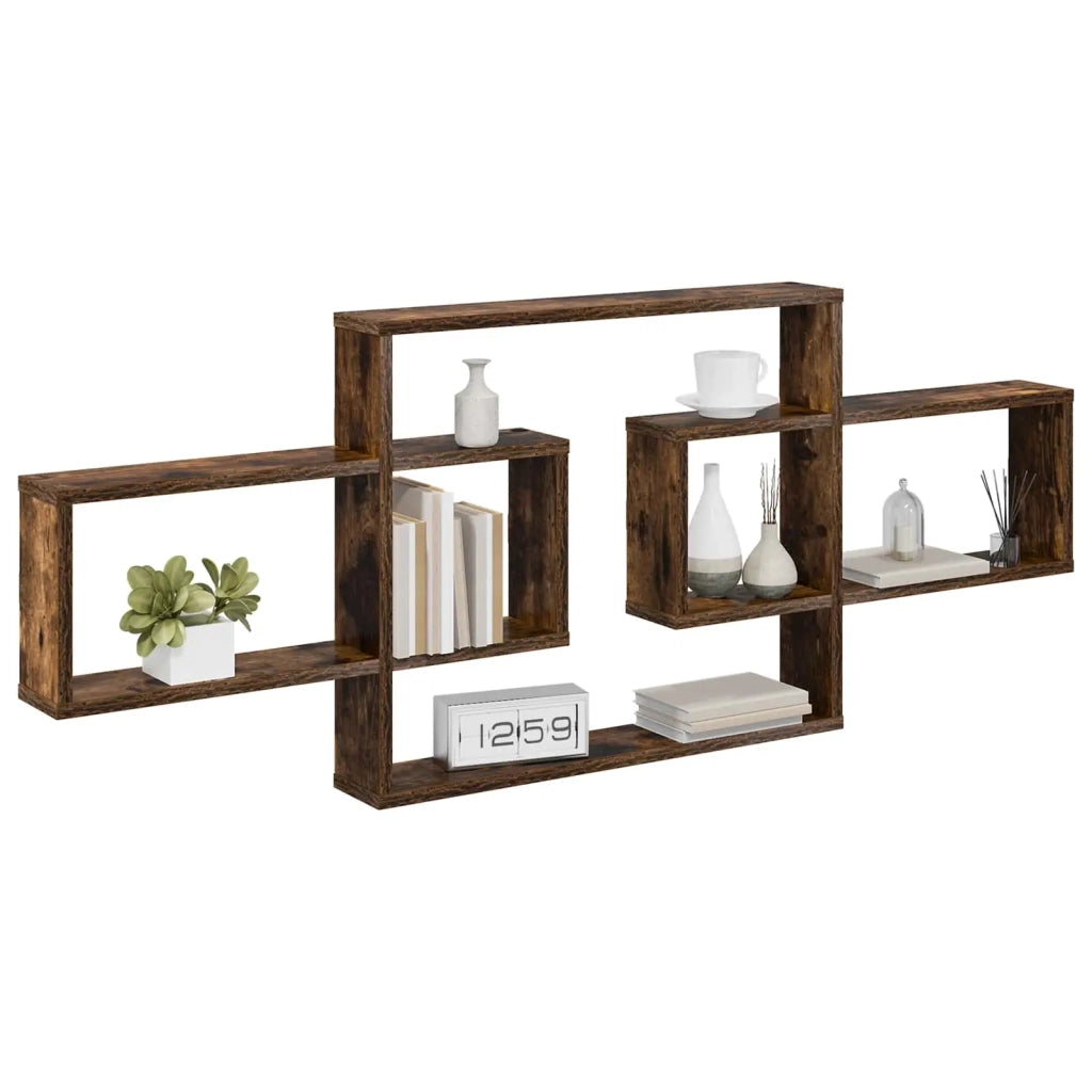 Scaffale da parete Rovere Fumo 130 x 10 x 50 cm 8012456