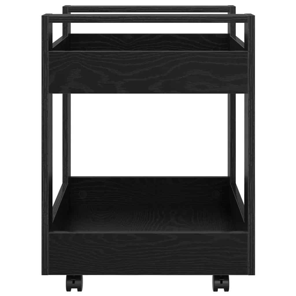 Carrello da Scrivania Rovere Nero 60 x 45 x 60 cm CFW7004081