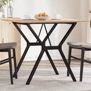 Tavolo da Pranzo Telaio a Y 80x80x75 cm Legno Pino e Acciaio
