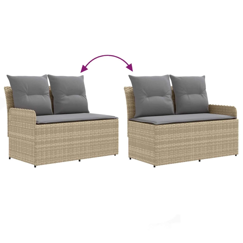 Sofa da giardino-Divano con braccioli da giardino con divano angolare 2 Pezzo 626253