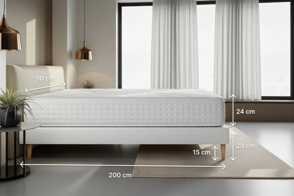 Materasso e base 90x200 cm - Vingt-Quatre