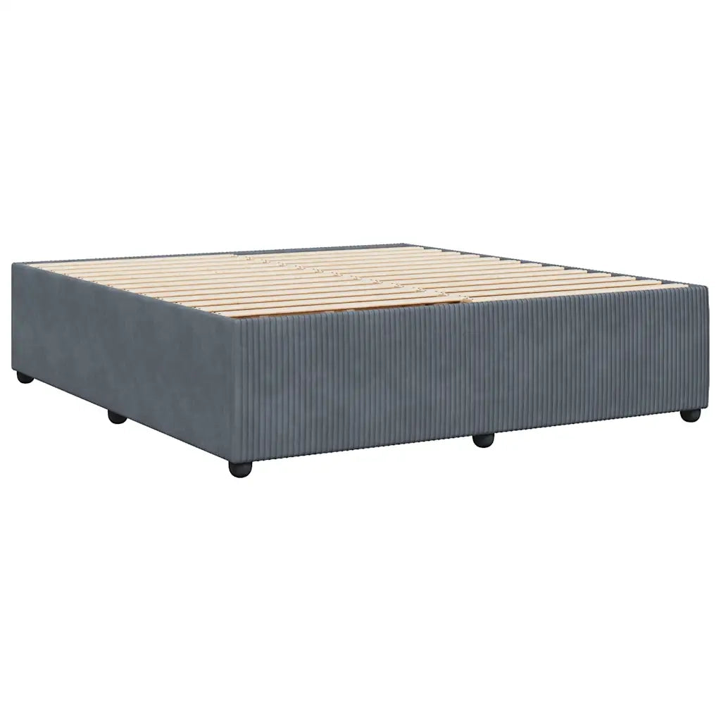 Giroletto senza Materasso-Struttura Letto Grigio Scuro 180x200 cm Velluto 493358