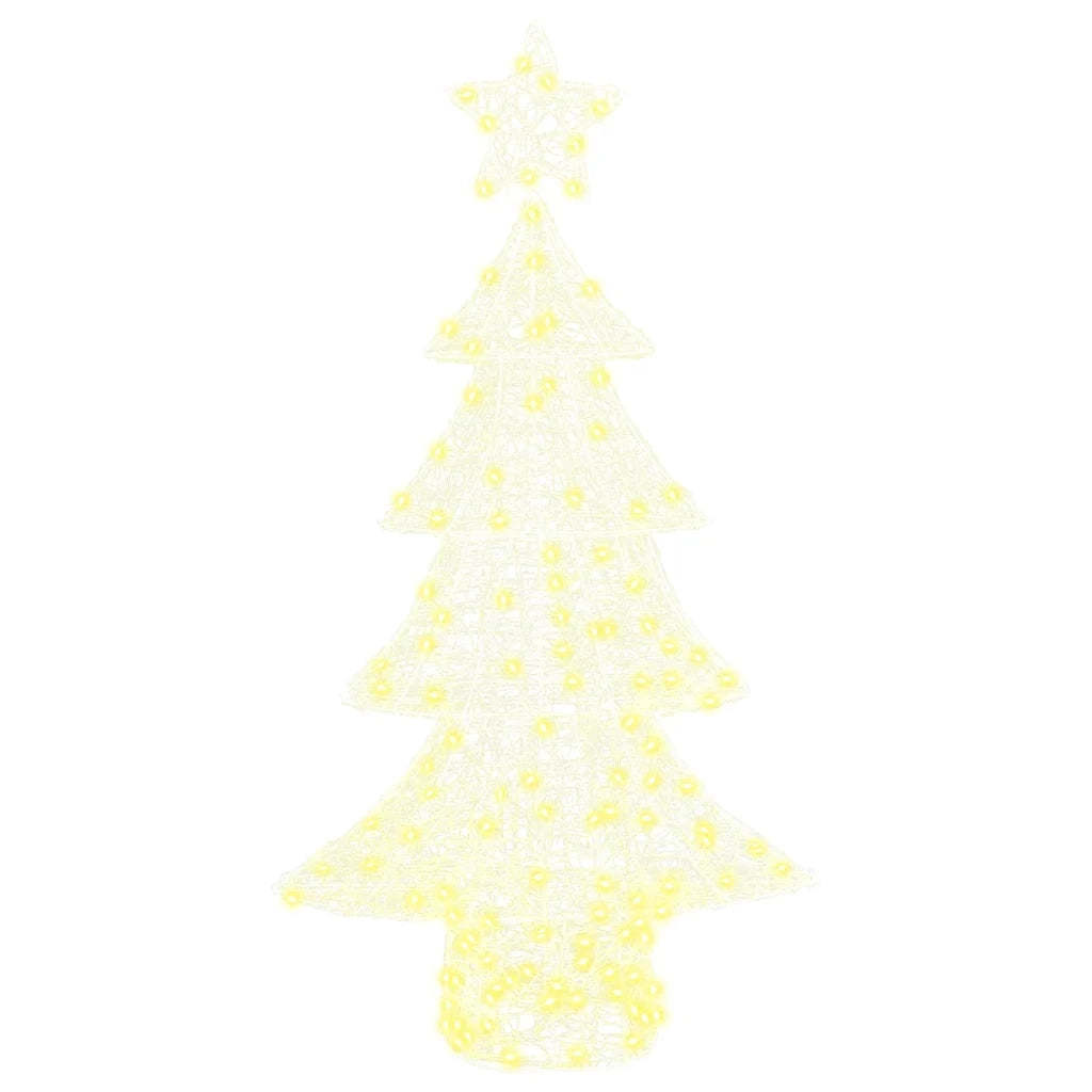 Albero di Natale con 160 LED-Luci decorative natalizie Bianco caldo 150 cm Acrilico 109524