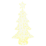 Albero di Natale con 160 LED-Luci decorative natalizie Bianco caldo 150 cm Acrilico 109524