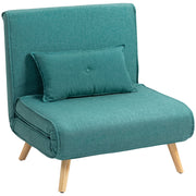 Divano letto 1 posto con schienale regolabile e cuscino ¨C Minimal ¨C verde