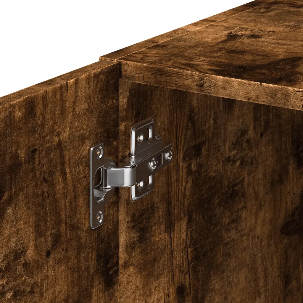 Armadietto a Muro | Mobile a Parete Rovere Fumo 40x42,5x40 cm in Legno Multistrato