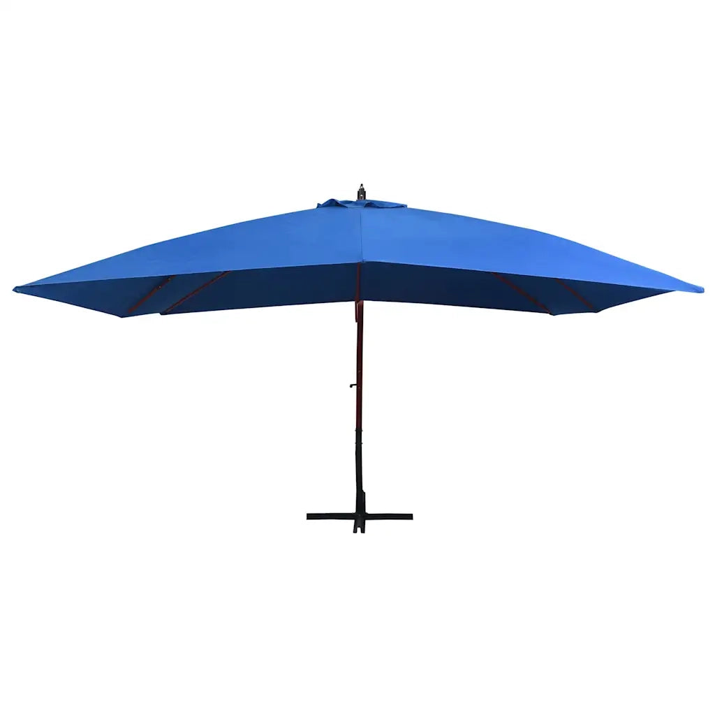 Ombrello | Parasolne a Sbalzo con Palo in Legno 400x300 cm Blu