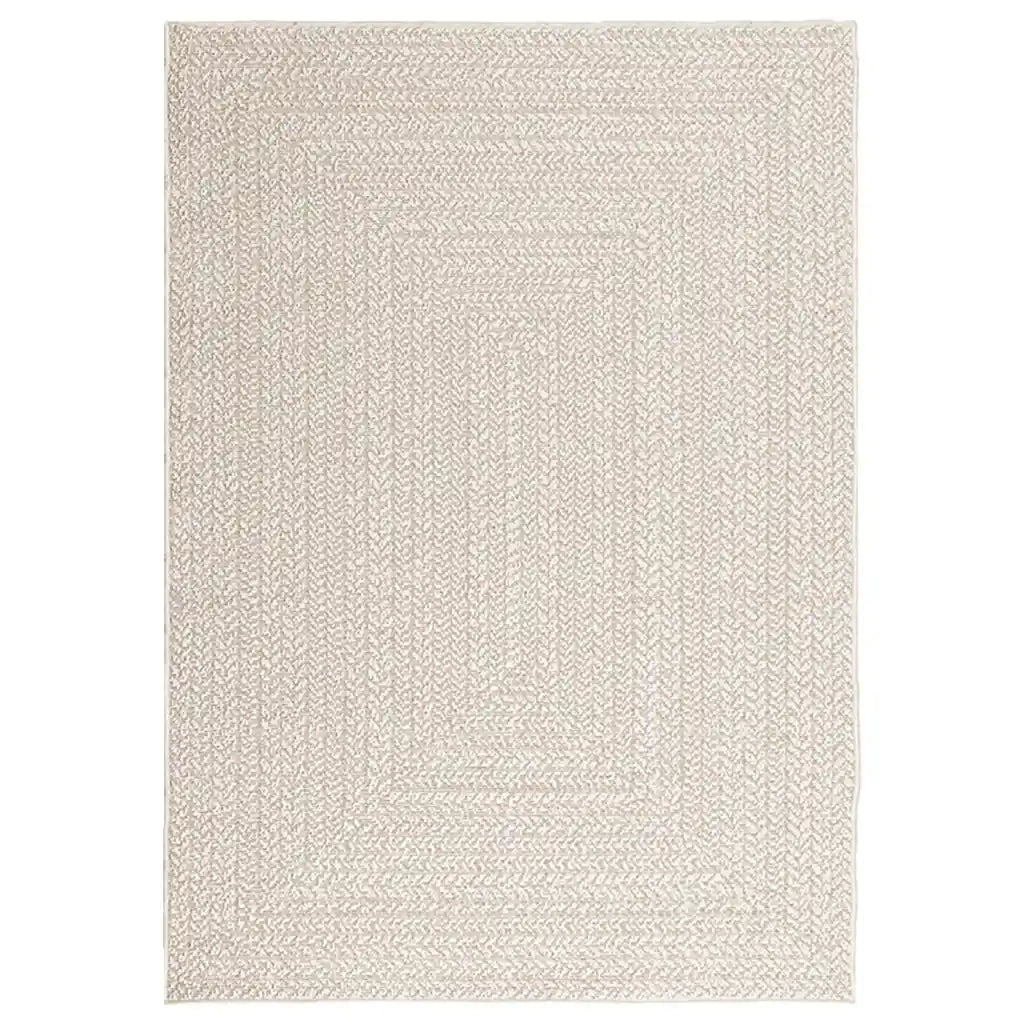 Tappeto del soggiorno | Tappeto ZIZUR Crema 120x170 cm Aspetto Iuta Interni ed Esterni