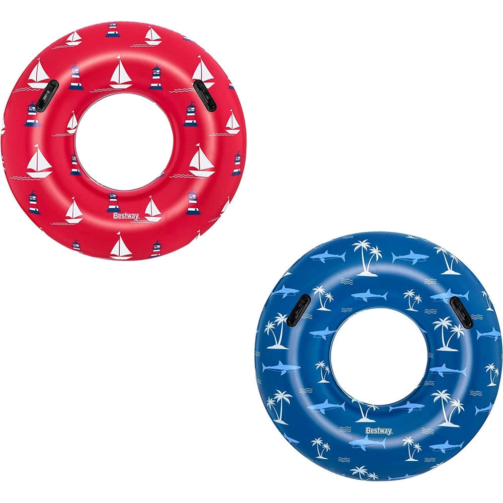Trade Shop - Bestway Salvagente Fashion Ciambella Gonfiabile Nautical Due Colori Assortiti -