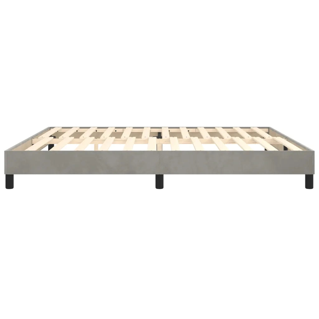 Letto matrimoniale | Letto per adulti | Struttura Letto a Rete a Molle Grigio Chiaro 200x200 cm Velluto