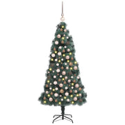 Albero di Natale | Decorazioni natalizie artificiale preilluminato con set di palline