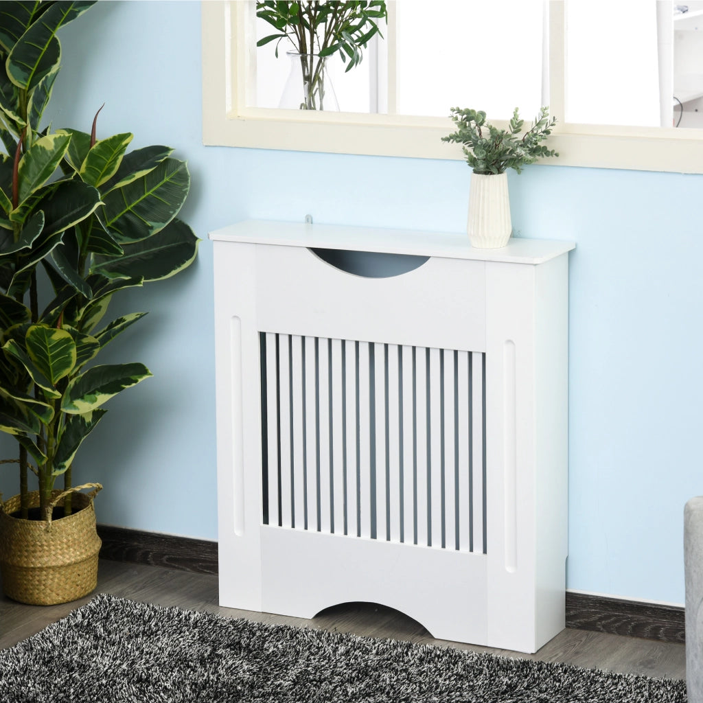 Copriradiatore con ripiano ¨C Minimal ¨C MDF bianco 78x19x82 cm