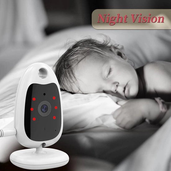 Babyfono con telecamera per neonati - Temperatura - Senso di movimento - Visibilità notturna - Raggio di copertura 300 metri - Modalità wireless