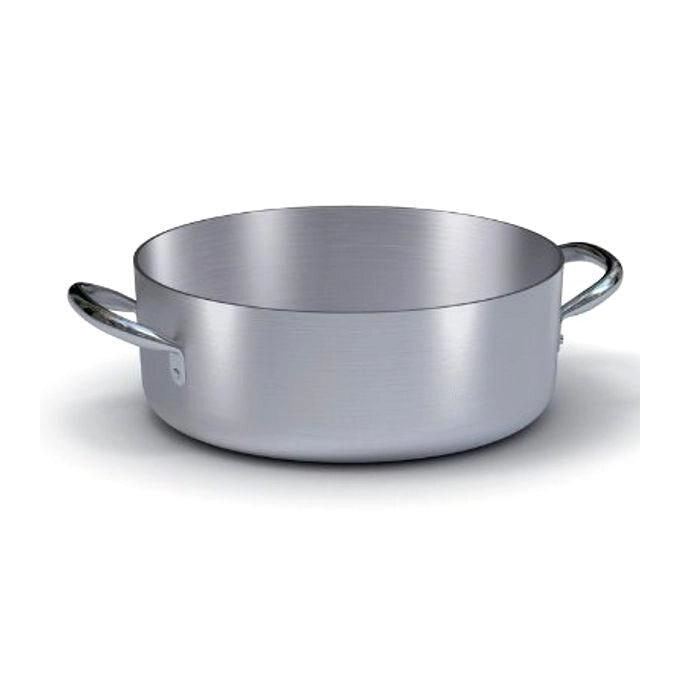 Ballarini 1000200 Serie 7000 Casseruola Bassa Professionale 2 Manici Alluminio 40 cm 16,6 Lt colore Grigio